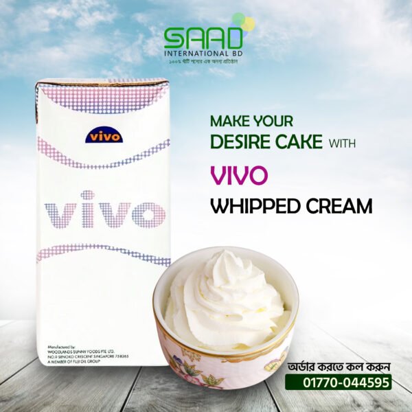 Vivo Whipping Cream For Cake - 1100Gm