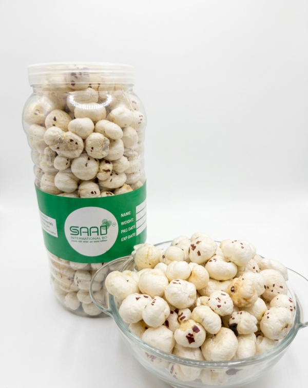 Premium Fox Nuts Makhana (মাখনা) - Organic Raw - Healthy Snack - 100g Jar